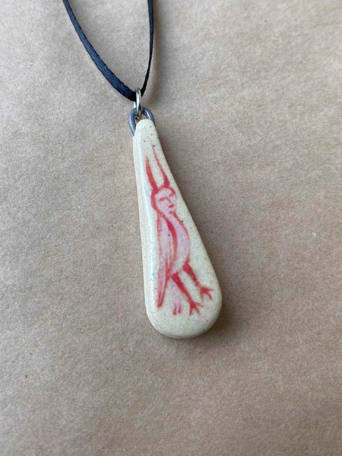 Red horned owl - Pendant