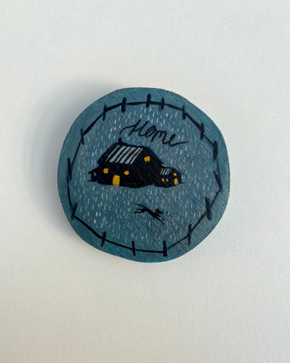 Home- Handmade wooden Pin