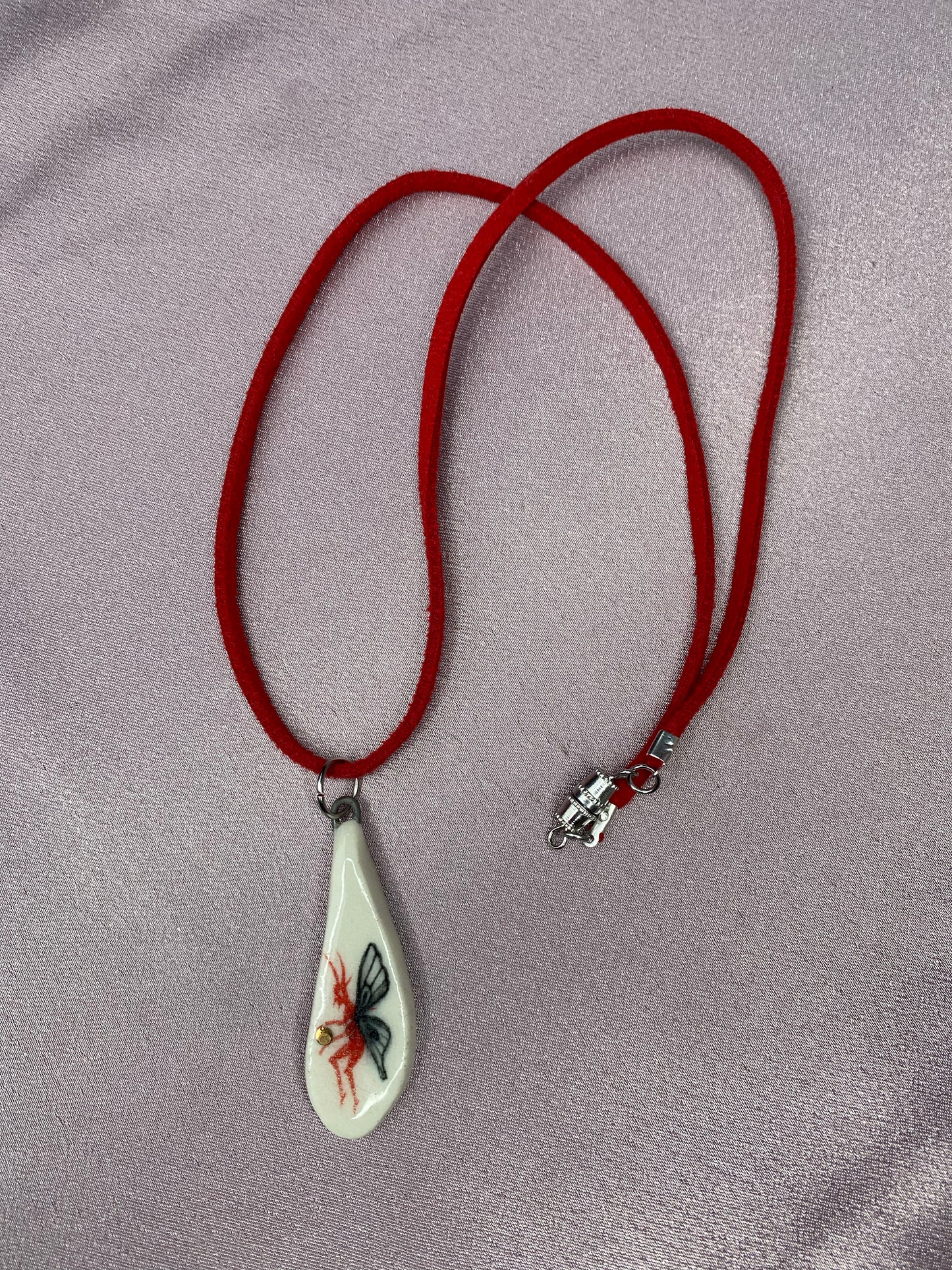 Golden Pearl - Charm necklace