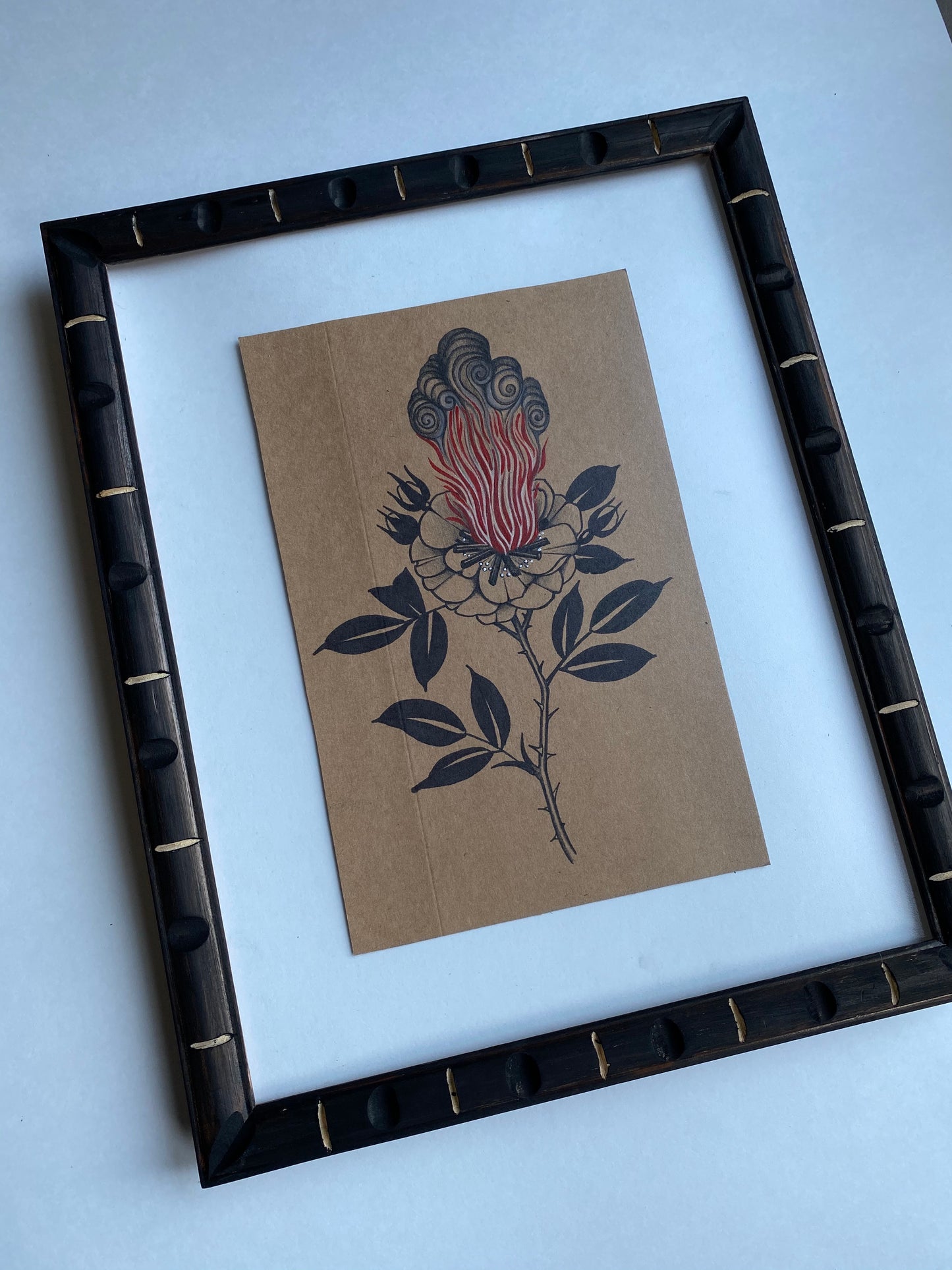 Campfire Rose - Framed Original