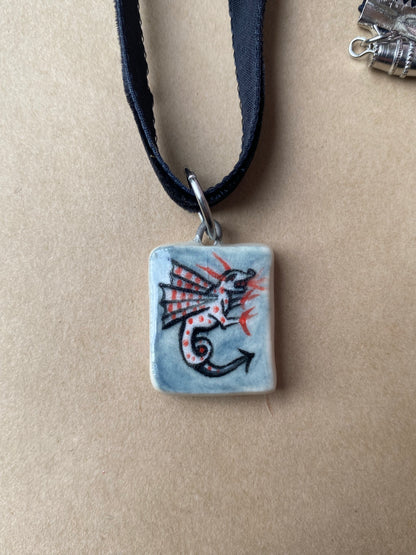 Spotted Dragon - Charm necklace