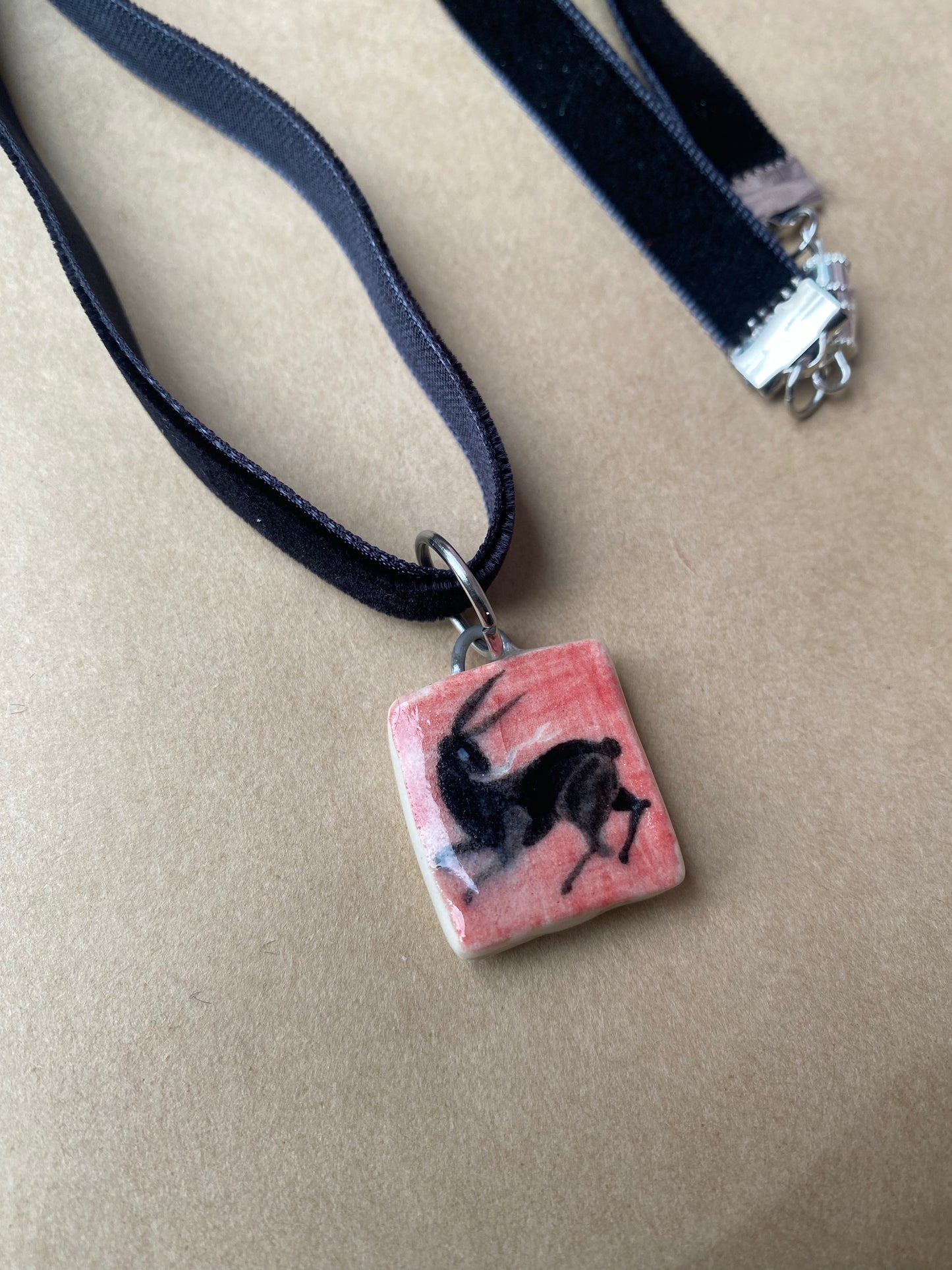 Black Hare - Charm necklace