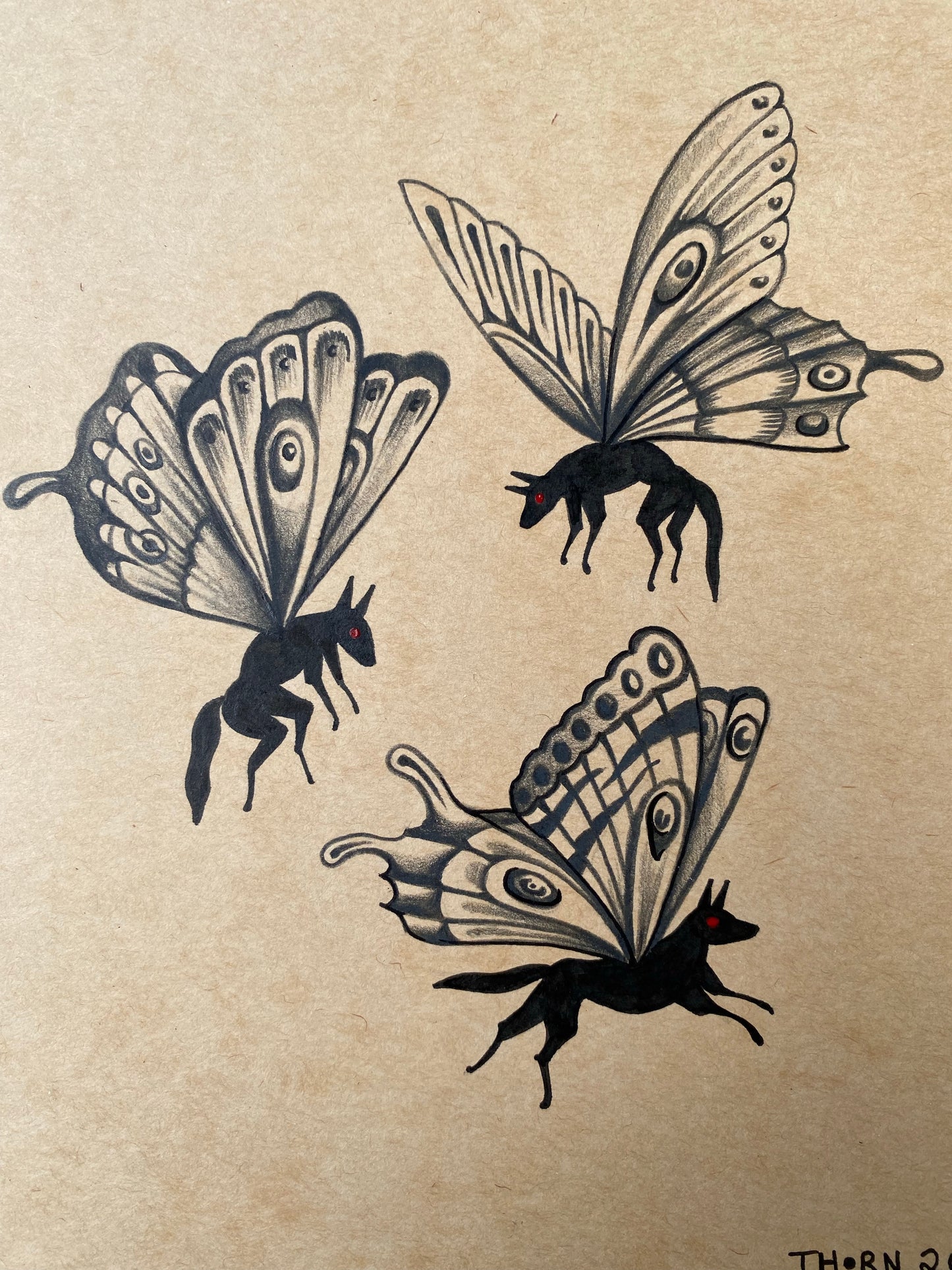 Winged Wolves - Original